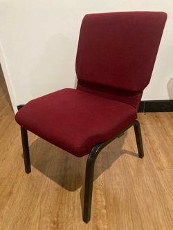 Church Chairs for Sale - 60 Red Padded Chairs