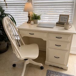 Refinished Solid wood & Desk Chair