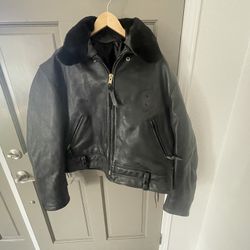 Genuine Leather Police Motorcycle Jacket