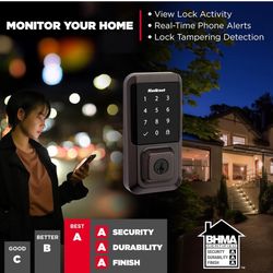 Kwikset Halo Wi-Fi Smart Lock, Keyless Entry Front Door Touchscreen Deadbolt, App Control, Grade AAA