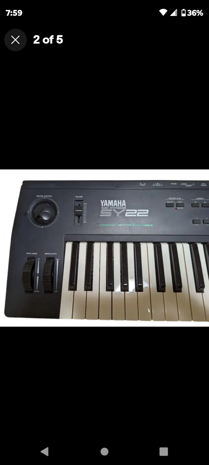 Yamaha SY 22 Synthesizer....
