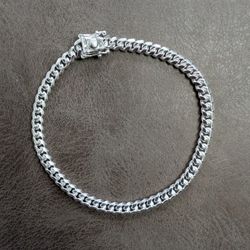 Solid Silver Miami Cuban Bracelet 
