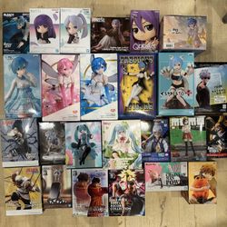 🔥 Huge Anime Figure Bundle - One Piece, Miku, Frieren, Jujutsu Kaisen, Re Zero & More! Figurines🔥