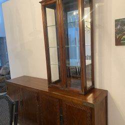 Flip Top Drop Brass Pulls 3 Drawers Two Door Compartment Server Credenza Bar Liquor Cabinet on Wheels