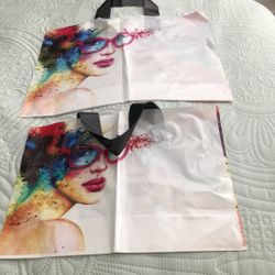 Plastic Bags With Handle 5 Large & 5 Small 