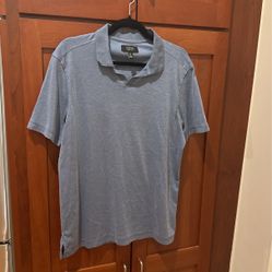 NORDSTROM MEN’S SHOP BLUE COLLARED SHIRT (MEDIUM)