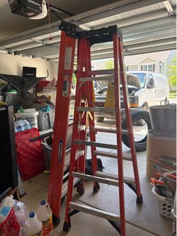 Werner NXT1A06 6 Ft Fiberglass Step Ladder – 10 Ft Reach – 2 Available