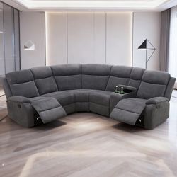 Gray sectional couch