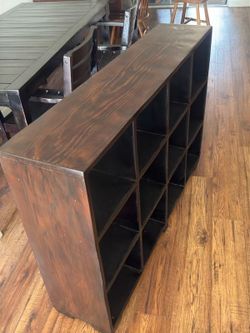 12 compartment cubby organizer solid wood