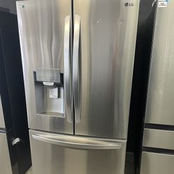 LG ThinQ French Door Refrigerator In Stainless Steel 