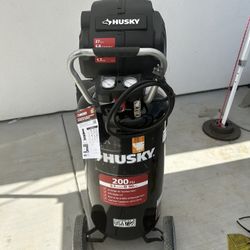 Husky 27 Gal. 200 PSI Oil Free Portable Vertical Electric Air Compressor 376
