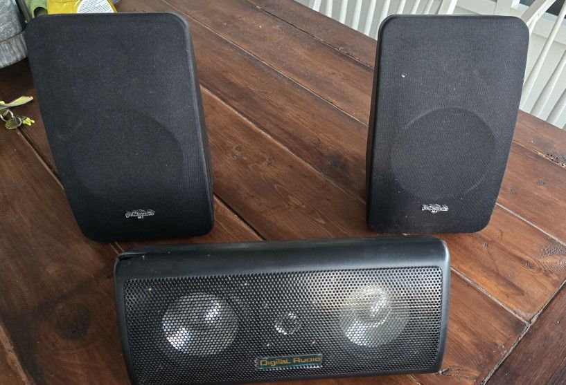 1 Center and 2 Wall Speakers