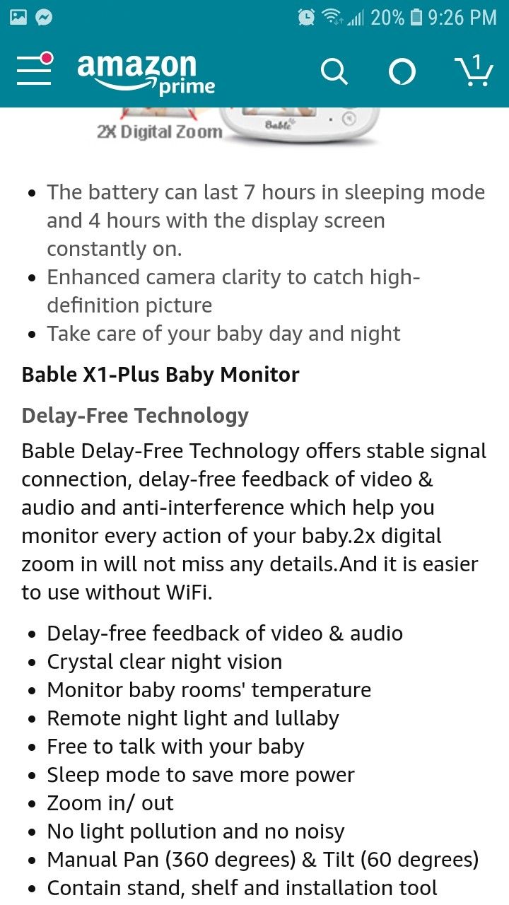 Baby monitor brand new still in box pending