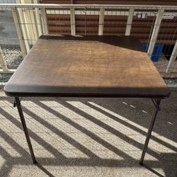 Folding Card Table (Brown)