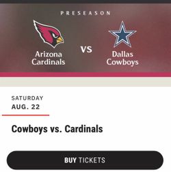 NFL Preseason Tickets Cowboys vs Cardinals Aug 22