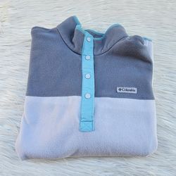 Columbia Women's Stand Up Collar Fleece Sweatshirt Size Large