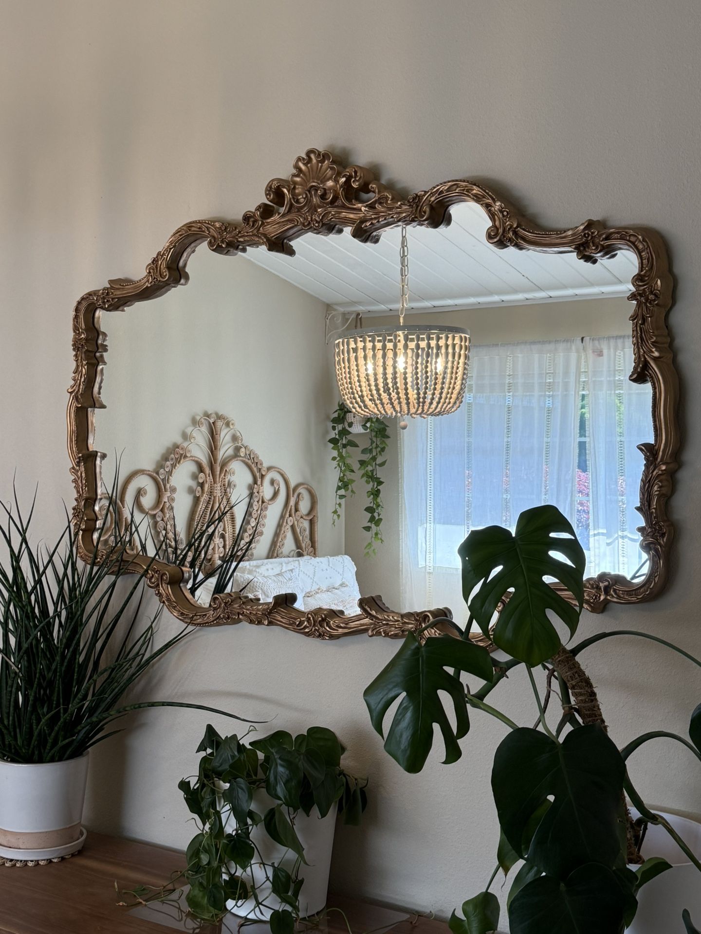 Large Vintage Gold Wall Mirror