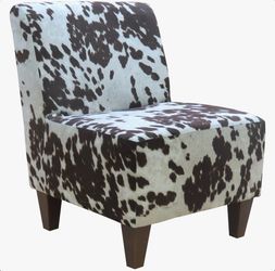 Nicolasa Upholstered Slipper Chair Cow Print