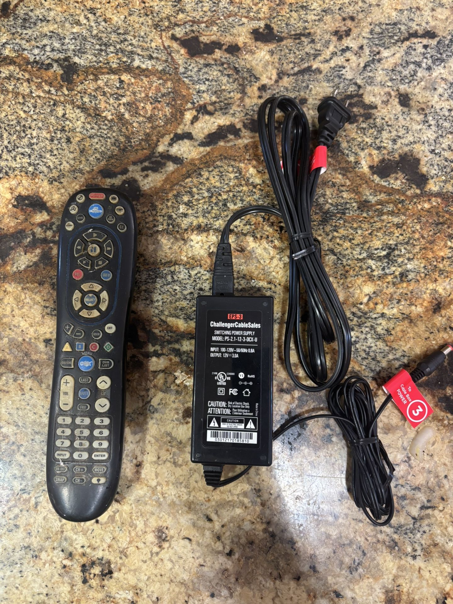 Free. Cox Cable Box Power Supply Cord And Remote