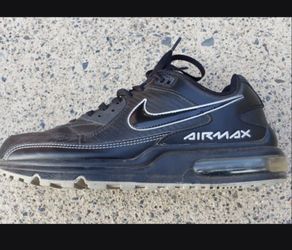 Nike Air Max LTD Men Size US 10 Sneakers Black Leather with Box Nice!