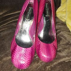 Pink Snakeskin Pumps Size 9