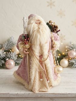🌸Beautiful pink themed old world Santa🎄