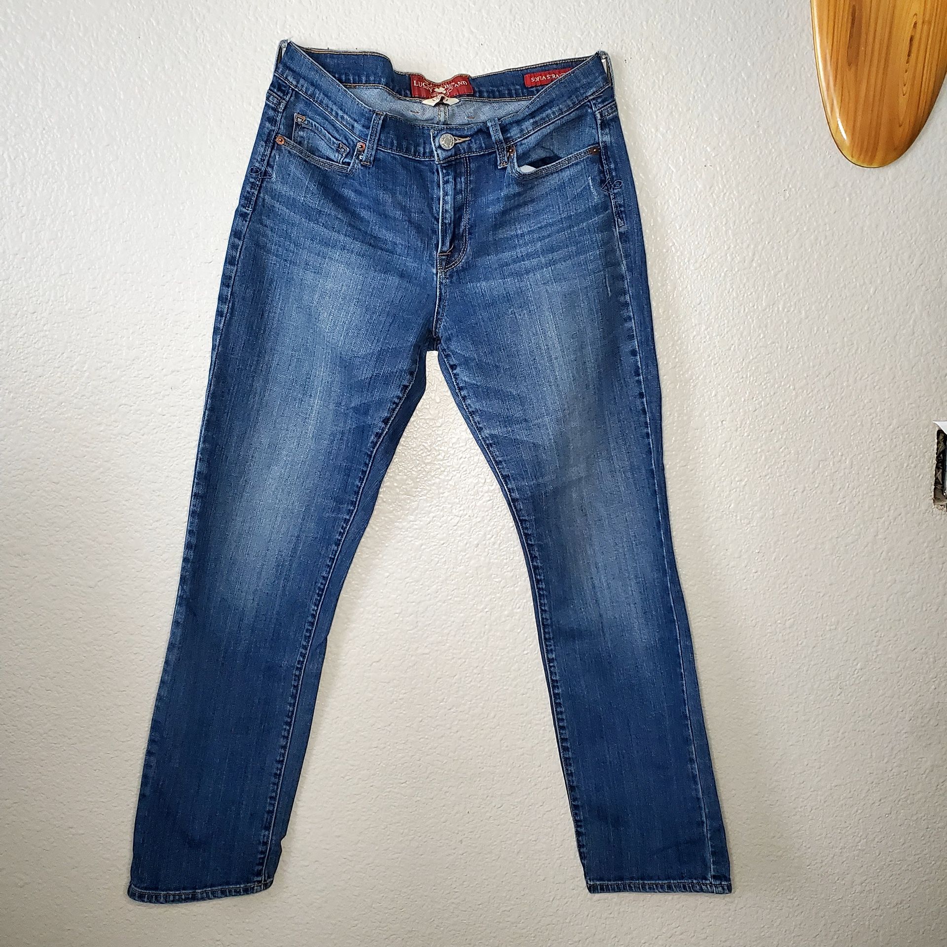 LUCKY BRAND Sofia Straight Women’s Jeans Size (12/31) Regular- Distressed