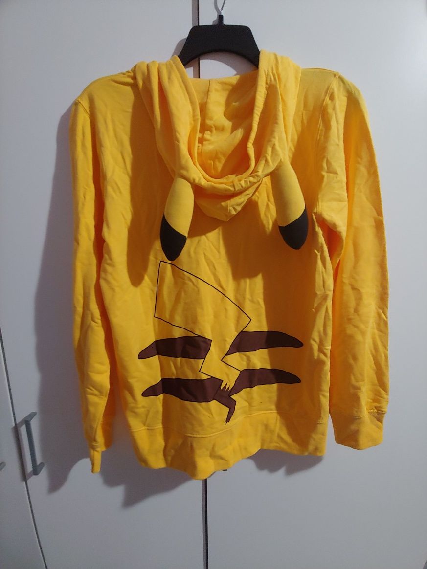 Large Pokemon Pikachu Hoodie With Ears Official Cosplay Sweater