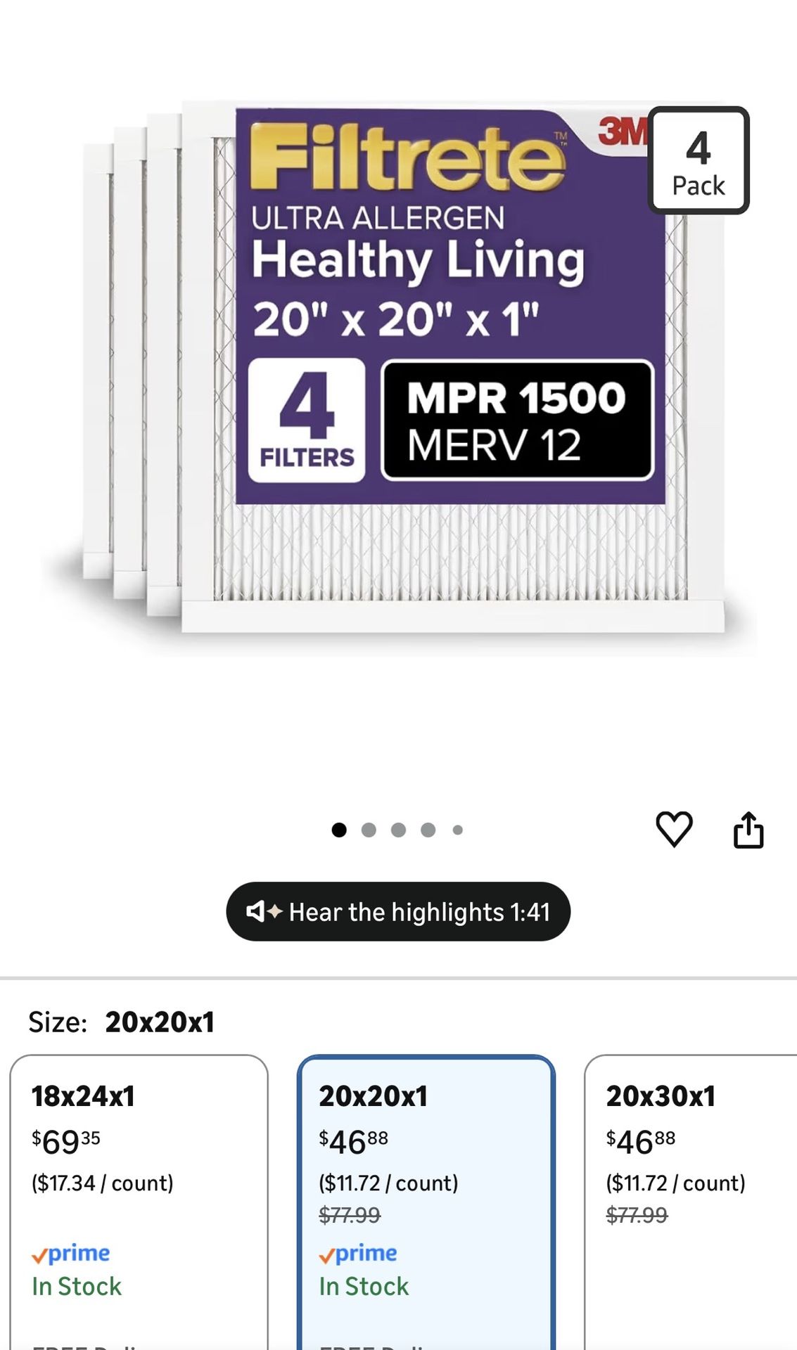 3M Ultra Allergen filter