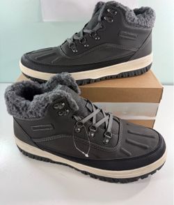 New WEATHERPROOF Men's Slope Leather/Suede Work Boots - Gray
