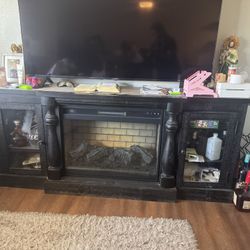 TV Stand With Fire Place Included