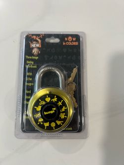 Image WNKT1 3-Image Combination Padlock, Non-Reset, Chrome Plated Finish
