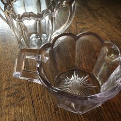 Vintage Glass Sugar & Creamer