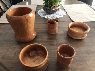 Handmade bowls and vases.