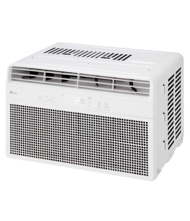 LG 6,000 BTU 115-Volt Window Air Conditioner Cools 250 sq. ft with Remote and Dehumidifier in White