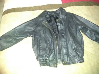 Baby Boy Real Leather Coat
