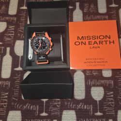 Swatch x Omega Bioceramic Moonswatch Mission To Earth LAVA