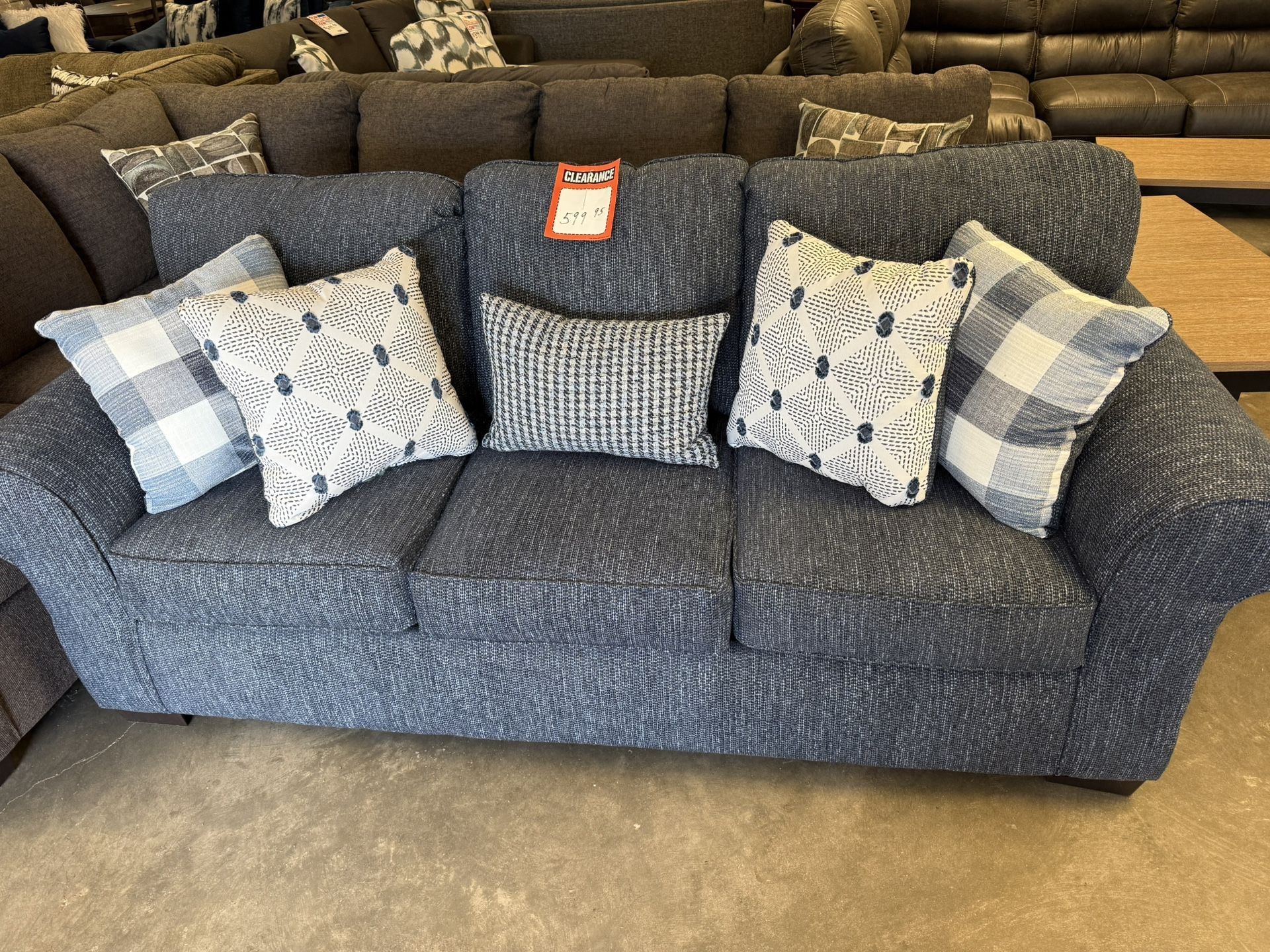 Three-piece brand new living room suit includes couch, loveseat and chair $1600