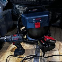 Bosch Wet Dry Vac And bosch Drill Plus Battery And Charger 