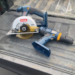 Ryobi 18 V.  Circular Saw & Drill Set 