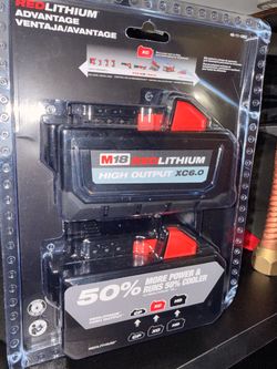 Milwaukee M18 RedLithium High Output XC6.0 Battery 2-Pack