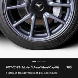 2017-23 Tesla model 3 Aero Wheel Cap Kit 2.0