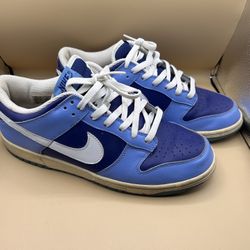 Size 10- Nike Dunk Low Deep Royal/WHT-University Blue- With Box