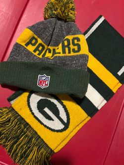 Green Bay packers nfl beanie and scarf