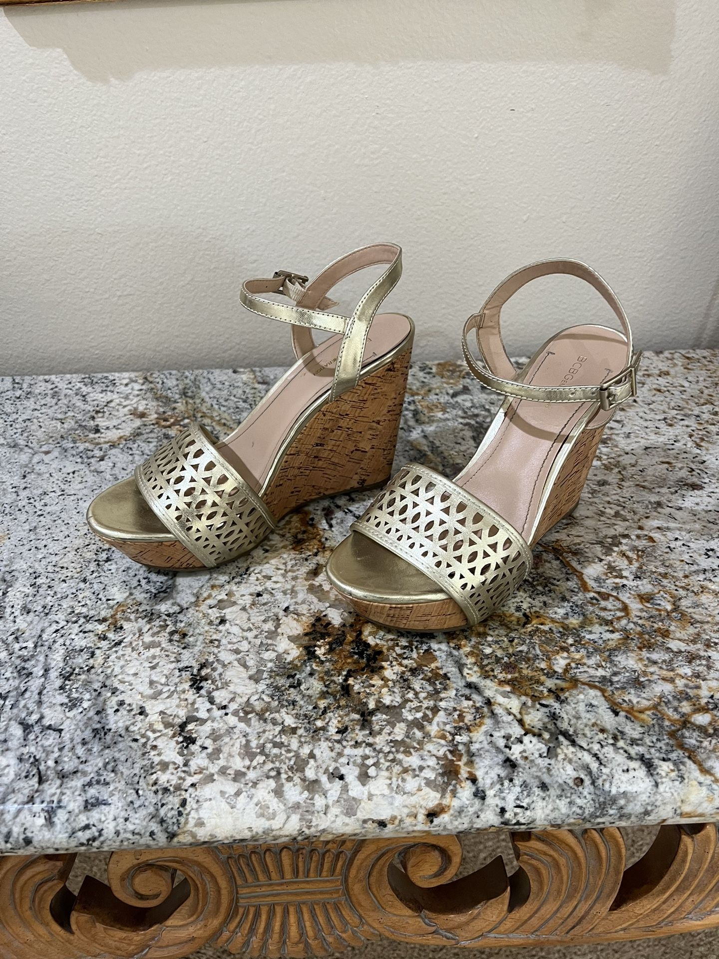 BCBG Gold Wedges Size 8 for Sale in Santa Ana, CA - OfferUp