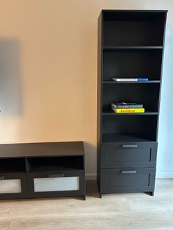 TV Stand and Bookshelf