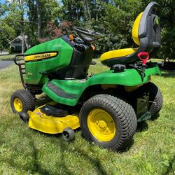 X325 John Deere Tractor With Snow Plow 