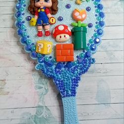 Espejo Decorado De Mario Bros/decorated  Mirror 