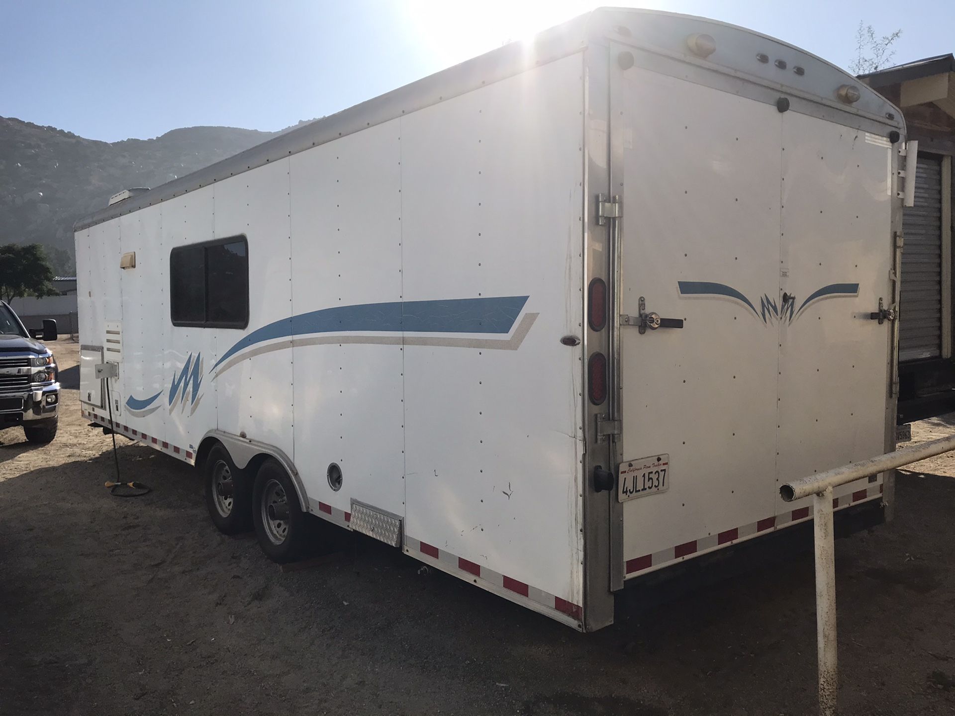 Mirage 2005 Toy hauler trailer with small kitchen and bath with shower Can Sleep up to three people $$ 7,900 Serious people only