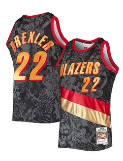 Mitchell & Ness Men's Gray/ Gold/Red Drexler Jersey Size L